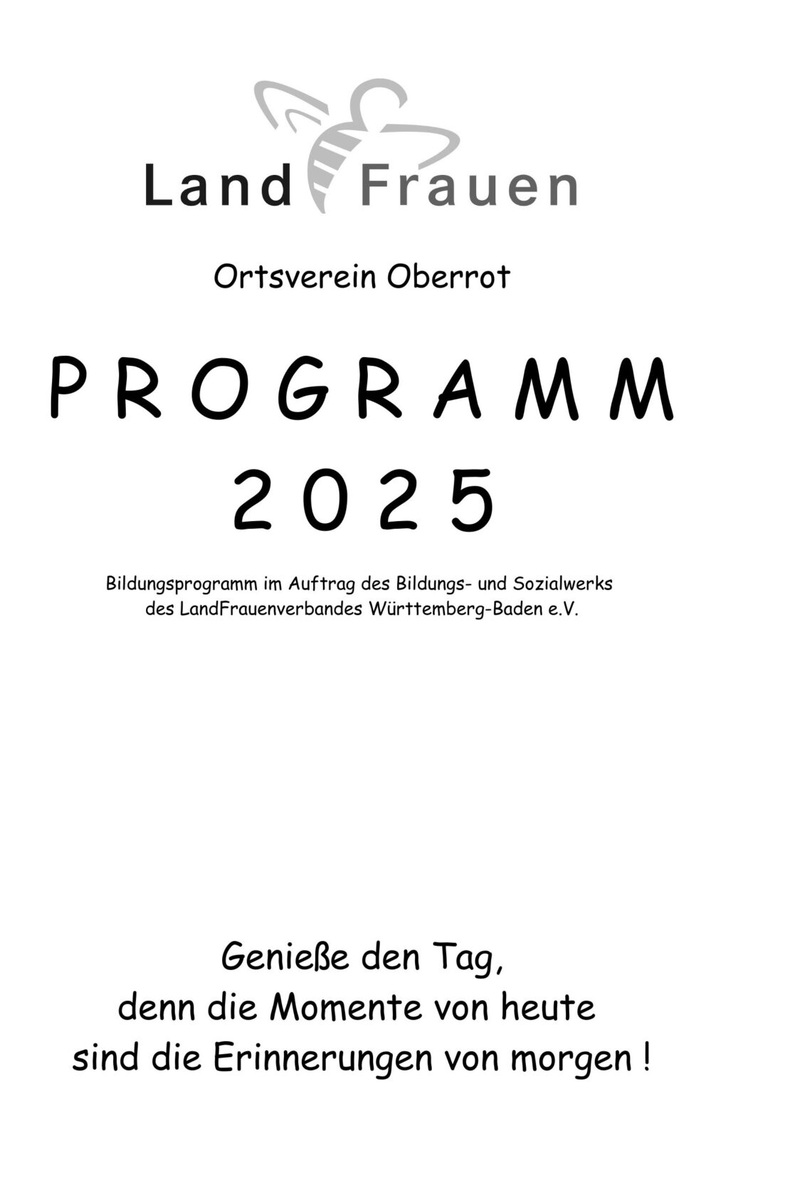 LandFrauen Oberrot Programm 2025-a